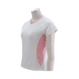 W039訂做女裝跑步衫  跑步衫網上訂購  度身訂製跑步衫 自製功能性籃球服公司    白色 撞色粉色 W039訂做女裝跑步衫  跑步衫網上訂購  度身訂製跑步衫 自製功能性籃球服公司    白色 撞色粉色